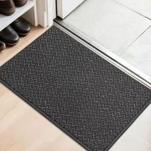 Door-Mat 20" x 32" Non Slip Absorbent Entryway Rugs Dirt Trapper Doormats Washable Entrance Mats Low Pile Welcome Floor Mat for Front Back Door and Entry Mats,Dark Grey Door-Mat 20" x 32" Non Slip Absorbent Entryway Rugs Dirt Trapper Doormats Washable Entrance Mats Low Pile Welcome Floor Mat for Front Back Door and Entry Mats,Dark Grey