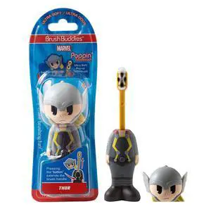 Marvel Thor Kids Toothbrush Soft Rounded Bristles Poppin' Fun Superhero Toothbrush Cover Easy Grip Handle Gentle Cleaning for Toddlers & Kids Ages 2+ Travel Friendly Oral Care Marvel Thor Kids Toothbrush Soft Rounded Bristles Poppin' Fun Superhero Toothbrush Cover Easy Grip Handle Gentle Cleaning for Toddlers & Kids Ages 2+ Travel Friendly Oral Care