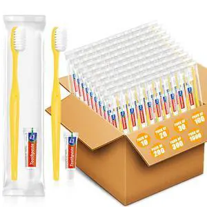 Disposable Toothbrushes with Toothpaste 10 Pack, Travel Size Toothbrush and Toothpaste Set, Bulk Tooth Brush Tooth Paste Kit, Individually Wrapped Travel Toiletries for Homeless, Hotel Disposable Toothbrushes with Toothpaste 10 Pack, Travel Size Toothbrush and Toothpaste Set, Bulk Tooth Brush Tooth Paste Kit, Individually Wrapped Travel Toiletries for Homeless, Hotel