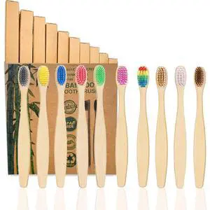 Premium Bamboo Kids Toothbrushes - 10 Color Value Pack, BPA Free Ultra Soft Bristles, Eco-Friendly Biodegradable Compostable Manual Toothbrush for Toddlers and Young Children Premium Bamboo Kids Toothbrushes - 10 Color Value Pack, BPA Free Ultra Soft Bristles, Eco-Friendly Biodegradable Compostable Manual Toothbrush for Toddlers and Young Children