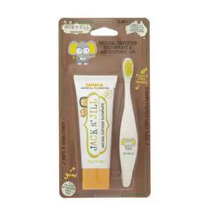 Baby & Toddler Toothbrush and Toothpaste Set - Non Toxic Kids Toothbrush, Extra Soft Bristles, Suitable from First Tooth - 1 Oral Care Brush and 1 Banana Fluoride Free Toothpaste Baby & Toddler Toothbrush and Toothpaste Set - Non Toxic Kids Toothbrush, Extra Soft Bristles, Suitable from First Tooth - 1 Oral Care Brush and 1 Banana Fluoride Free Toothpaste