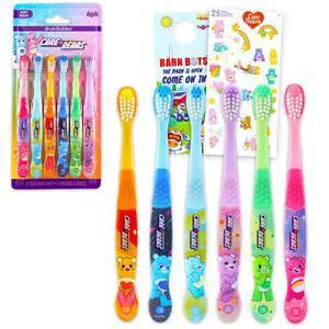 Toothbrush Set - Bundle with 6 Toothbrushes Featuring Cheer Bear, Funshine Bear, More Plus Stickers |Oral Hygiene Kit for Kids and Toddlers Toothbrush Set - Bundle with 6 Toothbrushes Featuring Cheer Bear, Funshine Bear, More Plus Stickers |Oral Hygiene Kit for Kids and Toddlers