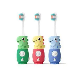 3-Pack Children's Dinosaur Toothbrush for 0-6 Years, Ultra-Soft Bristles 3-Pack Children's Dinosaur Toothbrush for 0-6 Years, Ultra-Soft Bristles