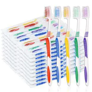50 pcs Individually Wrapped Bulk Toothbrushes, Colorful Manual Disposable Travel Toothbrush Set for Adult, Kid, Soft Bristles, for Travel, Hotels (50 pcs,5 Colors) 50 pcs Individually Wrapped Bulk Toothbrushes, Colorful Manual Disposable Travel Toothbrush Set for Adult, Kid, Soft Bristles, for Travel, Hotels (50 pcs,5 Colors)