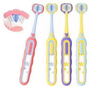 Toddler Toothbrush 4 Pack, Soft Baby Toothbrush Efficient 3 Sided Kids Tooth Brush for Ages 1-12 Years, Infant Training Tooth Brush Complete Tooth and Gum Care, Easy to Grip(Patent) Toddler Toothbrush 4 Pack, Soft Baby Toothbrush Efficient 3 Sided Kids Tooth Brush for Ages 1-12 Years, Infant Training Tooth Brush Complete Tooth and Gum Care, Easy to Grip(Patent)