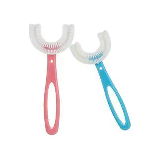 2 PCS U-Shaped Kids Toothbrush, Soft Manual Training Toothbrush for Kids 6-12 Years (Pink +Blue) 2 PCS U-Shaped Kids Toothbrush, Soft Manual Training Toothbrush for Kids 6-12 Years (Pink +Blue)