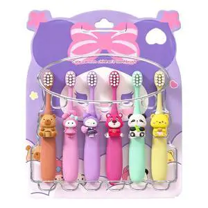 Capybara Kids Toothbrushes 6-Pack, Extra Soft Bristles, Small Brush Heads, Ages 3-12, Fun Bath and Travel Toothbrushes for Boys and Girls (Style 1) Capybara Kids Toothbrushes 6-Pack, Extra Soft Bristles, Small Brush Heads, Ages 3-12, Fun Bath and Travel Toothbrushes for Boys and Girls (Style 1)