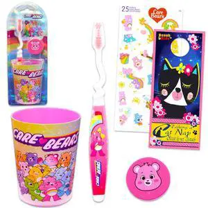 Kids Toothbrush and Cup Kit - Official, Multicolor, Manual Toothbrush, Cup, Stickers, Cat Door Hanger, Ages 3+ Kids Toothbrush and Cup Kit - Official, Multicolor, Manual Toothbrush, Cup, Stickers, Cat Door Hanger, Ages 3+
