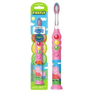 Ready Go Brush, Peppa Pig, Light Up Timer Toothbrush, Premium Soft Bristles, 1 Minute Timer, Less Mess Suction Cup, Battery Included, Easy Storage, for Ages 3+, 1 Count Ready Go Brush, Peppa Pig, Light Up Timer Toothbrush, Premium Soft Bristles, 1 Minute Timer, Less Mess Suction Cup, Battery Included, Easy Storage, for Ages 3+, 1 Count
