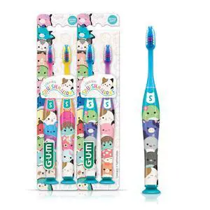 Squishmallows Kids Toothbrush, Extra Soft Bristles, with Suction Cup Base, Compact Head, 2 Count (Pack of 2) Squishmallows Kids Toothbrush, Extra Soft Bristles, with Suction Cup Base, Compact Head, 2 Count (Pack of 2)