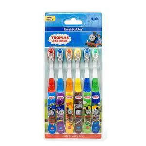 Thomas & Friends Kids Toothbrush Set 6 Pack Soft Bristle Toddler Toothbrush Ages 2+ Small Head Easy Grip Handle Fun Character Toothbrushes Kids Oral Care Thomas & Friends Kids Toothbrush Set 6 Pack Soft Bristle Toddler Toothbrush Ages 2+ Small Head Easy Grip Handle Fun Character Toothbrushes Kids Oral Care