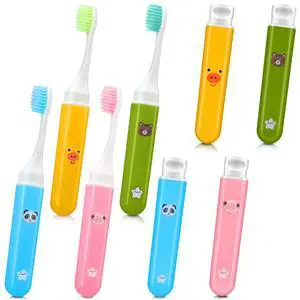 8 Pack Soft Travel Toothbrushes Mini Portable Toothbrush with Case Camping Pocket Toothbrush for Home School Business Trip Hiking, 4 Colors 8 Pack Soft Travel Toothbrushes Mini Portable Toothbrush with Case Camping Pocket Toothbrush for Home School Business Trip Hiking, 4 Colors
