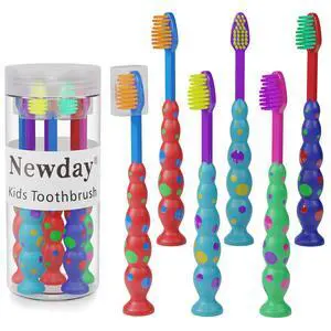 Kids toothbrushes 6 Pack Set Soft Bristles Fun Lovely with Suction Cup, Includes Travel Covers, Animal toothbrushes for Kids Boys & Girls, Toddlers &Children Teeth (Multicolor) Kids toothbrushes 6 Pack Set Soft Bristles Fun Lovely with Suction Cup, Includes Travel Covers, Animal toothbrushes for Kids Boys & Girls, Toddlers &Children Teeth (Multicolor)
