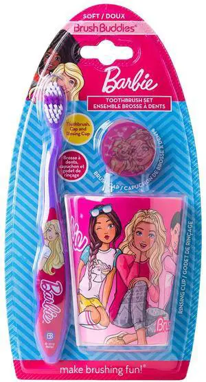Licensed Branded B4RBIE 3 Pieces Toothbrush Set for Girls Licensed Branded B4RBIE 3 Pieces Toothbrush Set for Girls