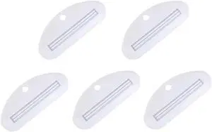 5Pcs White Plastic Toothpaste Squeezer,Toothpaste Tube Squeezer Dispenser,Toothpaste Clips for Saving Toothpaste,Kid Friendly, Simple and Practical, Aids and Accessories 5Pcs White Plastic Toothpaste Squeezer,Toothpaste Tube Squeezer Dispenser,Toothpaste Clips for Saving Toothpaste,Kid Friendly, Simple and Practical, Aids and Accessories