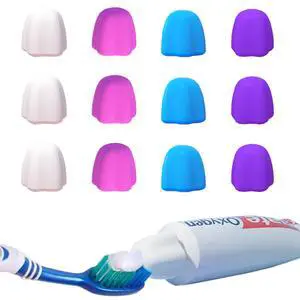 Toothpaste Lids Self-Sealing Toothpaste Caps, No Waste Dispenser, Easy to Use Food Grade Silicone, Mess Free Toothpaste Squeezer Cap for Kids & Adults, Bathroom Accessories (12) Toothpaste Lids Self-Sealing Toothpaste Caps, No Waste Dispenser, Easy to Use Food Grade Silicone, Mess Free Toothpaste Squeezer Cap for Kids & Adults, Bathroom Accessories (12)