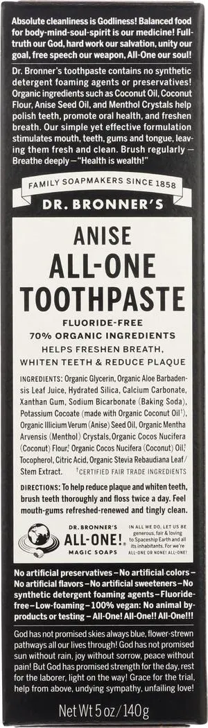 All-One Toothpaste Anise 5 oz (Pack of 1) All-One Toothpaste Anise 5 oz (Pack of 1)