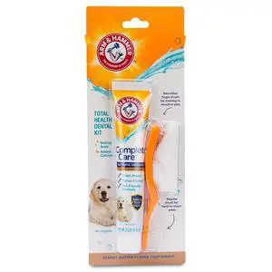 Complete Care Puppy Dental Kit, Enzymatic Toothpaste with Baking Soda and Calcium for Dogs, Peanut Butter Flavor, Toothbrush and Microfiber Brush Included, Fluoride-Free, 2.5 Oz Complete Care Puppy Dental Kit, Enzymatic Toothpaste with Baking Soda and Calcium for Dogs, Peanut Butter Flavor, Toothbrush and Microfiber Brush Included, Fluoride-Free, 2.5 Oz