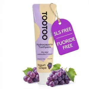 Fluoride Free Kids Toothpaste Hydroxyapatite Xylitol Grape 4.2oz Fluoride Free Kids Toothpaste Hydroxyapatite Xylitol Grape 4.2oz