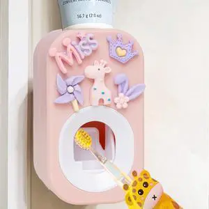 Automatic Kid Toothpaste Dispenser for Shower,Toothpaste Squeezer for Kids & Family, is Wall Mounted Bathroom Decor by (1pc,Pastel Baby Purple) Automatic Kid Toothpaste Dispenser for Shower,Toothpaste Squeezer for Kids & Family, is Wall Mounted Bathroom Decor by (1pc,Pastel Baby Purple)