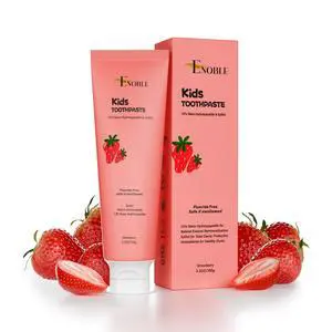 Kids Toothpaste Fluoride Free Natural Toothpaste for Kids, Toddlers & Babies with 7.5% Nano-Hydroxyapatite and Xylitol for Enamel Strengthening, Strawberry Flavor, 3.5 oz Kids Toothpaste Fluoride Free Natural Toothpaste for Kids, Toddlers & Babies with 7.5% Nano-Hydroxyapatite and Xylitol for Enamel Strengthening, Strawberry Flavor, 3.5 oz