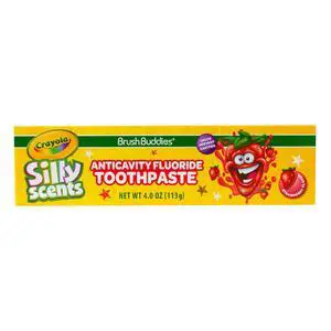 Brush Buddies Silly Scents Flavored Kids Toothpaste with Fluoride, Anticavity Toothpaste for Kids Ages 2+, Strawberry Flavored Brush Buddies Silly Scents Flavored Kids Toothpaste with Fluoride, Anticavity Toothpaste for Kids Ages 2+, Strawberry Flavored