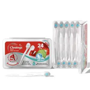 48 Pcs Disposable Mini Toothbrush - Pre-Pasted with Mint Toothpaste & Toothpick - Travel Size Toiletries - 2 Packs of 24 - Mint Flavor 48 Pcs Disposable Mini Toothbrush - Pre-Pasted with Mint Toothpaste & Toothpick - Travel Size Toiletries - 2 Packs of 24 - Mint Flavor