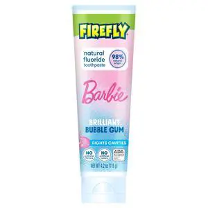 Kids Anticavity Natural Fluoride Toothpaste, Barbie, Bubble Gum Flavor, 4.2oz Kids Anticavity Natural Fluoride Toothpaste, Barbie, Bubble Gum Flavor, 4.2oz