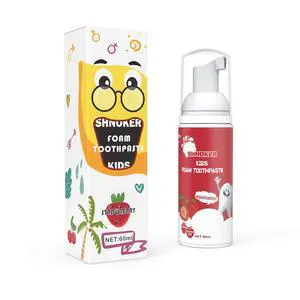 Kids Foam Toothpaste with Strawberry Flavor, Fluoride Free Natural Formula, Foam Toothpaste for Electric Toothbrush(60ml)(1 Pack) Kids Foam Toothpaste with Strawberry Flavor, Fluoride Free Natural Formula, Foam Toothpaste for Electric Toothbrush(60ml)(1 Pack)