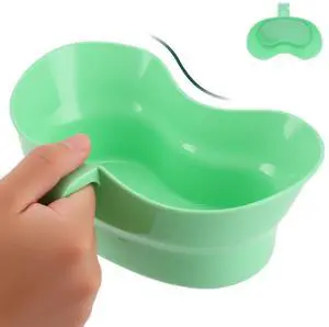 Emesis Basin with Wide Mouth & Handle - Bed Mouthwash Cup Kidney Shape Large with Handle, Patient Toothbrush Cup BPA-Free Plastic Vomit Cup for Elderly Bedridden Patients and Teeth Cleaning Emesis Basin with Wide Mouth & Handle - Bed Mouthwash Cup Kidney Shape Large with Handle, Patient Toothbrush Cup BPA-Free Plastic Vomit Cup for Elderly Bedridden Patients and Teeth Cleaning