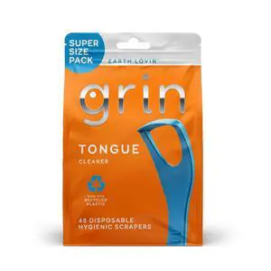Tongue Cleaner, 48 Count, Disposable Tongue Cleaner, Hygienic Scraper, Recycled Plastic, Clean Tongue, Promote Fresh Breath, Includes Safe Fold- Back Tooth Pick Tongue Cleaner, 48 Count, Disposable Tongue Cleaner, Hygienic Scraper, Recycled Plastic, Clean Tongue, Promote Fresh Breath, Includes Safe Fold- Back Tooth Pick