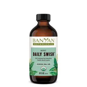 Organic Mint Daily Swish Ayurvedic Oil Pulling Mouthwash Coconut & Sesame Oil with Triphala for Gum Health & Fresh Breath Natural Oral Hygiene 8 oz USDA Organic Organic Mint Daily Swish Ayurvedic Oil Pulling Mouthwash Coconut & Sesame Oil with Triphala for Gum Health & Fresh Breath Natural Oral Hygiene 8 oz USDA Organic