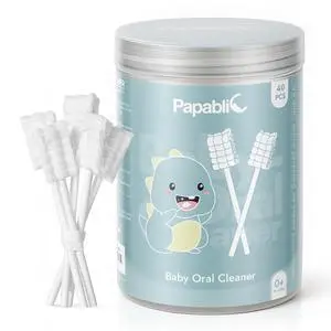 Baby Tongue Cleaner, Baby Oral Cleaner, Disposable Infant Mouth Cleaner Newborn, Upgrade Gum Cleaner with Paper Handle for Infants Ages 0-2 Years, 40 Pack Baby Tongue Cleaner, Baby Oral Cleaner, Disposable Infant Mouth Cleaner Newborn, Upgrade Gum Cleaner with Paper Handle for Infants Ages 0-2 Years, 40 Pack