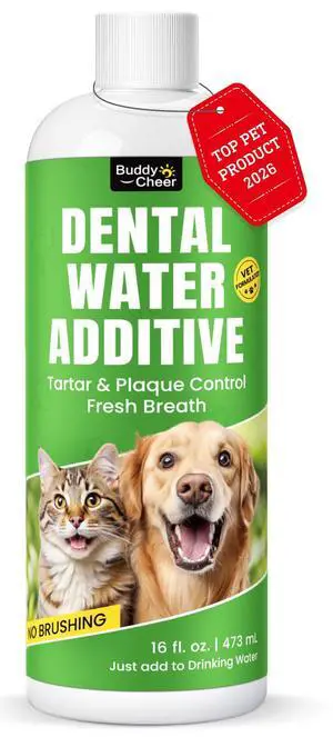 Dog Breath Freshener Enzymatic Dog Dental Water Additive for Teeth Claning Freshens Breath & Reduces Tartar Easy Mouthwash Cleaner for Teeth & Gums No Brushing Needed, Uncented, 16oz Dog Breath Freshener Enzymatic Dog Dental Water Additive for Teeth Claning Freshens Breath & Reduces Tartar Easy Mouthwash Cleaner for Teeth & Gums No Brushing Needed, Uncented, 16oz
