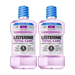 Mouthwash Total Care Mild Mint Anticavity Treatment for Adults Kills 99.9% of Bad Breath Germs No Burn Alcohol Free Fluoride Mouthwash, 2 Pack of 33.8 fl oz/1 L Mouthwash Total Care Mild Mint Anticavity Treatment for Adults Kills 99.9% of Bad Breath Germs No Burn Alcohol Free Fluoride Mouthwash, 2 Pack of 33.8 fl oz/1 L
