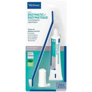 C.E.T.® Oral Hygiene Kit for Dogs | Poultry-flavor Toothpaste | Fingerbrush and Pet Toothbrush C.E.T.® Oral Hygiene Kit for Dogs | Poultry-flavor Toothpaste | Fingerbrush and Pet Toothbrush