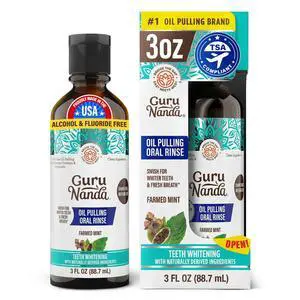 Travel Size CocoMint Oil Pulling Mouthwash, 7 Essential Oils & Vitamins, Promotes Fresh Breath & Happy Gums, No Alcohol & Fluoride, 3 oz Travel Size CocoMint Oil Pulling Mouthwash, 7 Essential Oils & Vitamins, Promotes Fresh Breath & Happy Gums, No Alcohol & Fluoride, 3 oz