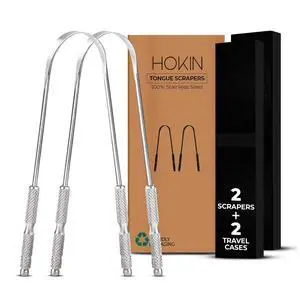 Tongue Scraper for Adults by (2Pcs Oral Care Pack) Stainless Steel Tongue Cleaners Reduce Bad Breath 100% Metal Tough Scrapers Men and Women Hygiene Product Tongue Scraper for Adults by (2Pcs Oral Care Pack) Stainless Steel Tongue Cleaners Reduce Bad Breath 100% Metal Tough Scrapers Men and Women Hygiene Product