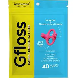 Hands-Free Dental Floss - 40 Count - Easy to Use & Discreet Flossers for Adults | Travel Floss | Thin Soft Floss | Unwaxed Unflavored | PFAS-Free Oral Care Hands-Free Dental Floss - 40 Count - Easy to Use & Discreet Flossers for Adults | Travel Floss | Thin Soft Floss | Unwaxed Unflavored | PFAS-Free Oral Care