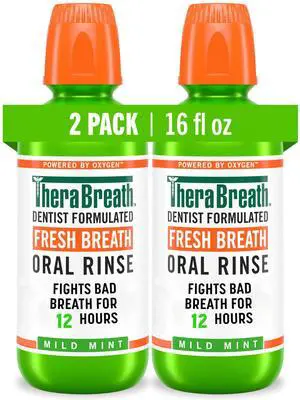 Fresh Breath Mouthwash, Mild Mint Flavor, Alcohol-Free, 16 Fl Oz (2-Pack) Fresh Breath Mouthwash, Mild Mint Flavor, Alcohol-Free, 16 Fl Oz (2-Pack)