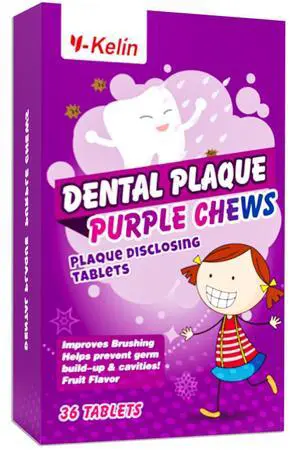 Dental Plaque Disclosing Tablets for Kids & Adults - Showing Plaque by Changing Color - Helps Teach Brushing Habits for Clean Teeth - 36 Count Dental Plaque Disclosing Tablets for Kids & Adults - Showing Plaque by Changing Color - Helps Teach Brushing Habits for Clean Teeth - 36 Count