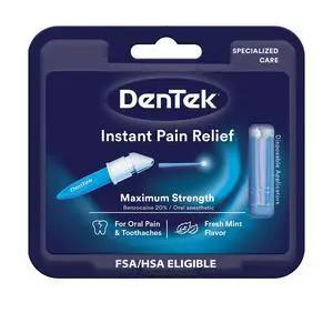 Instant Oral Pain Relief with Benzocaine for Toothache Pain Relief, 50 Disposable Applicators Instant Oral Pain Relief with Benzocaine for Toothache Pain Relief, 50 Disposable Applicators