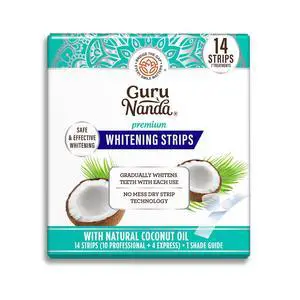 GuruNanda Teeth Whitening Strips Kit - 7-Day Treatment with Non-Slip, Dry Strip Technology - Whitening Designed with Care for a Brighter Smile GuruNanda Teeth Whitening Strips Kit - 7-Day Treatment with Non-Slip, Dry Strip Technology - Whitening Designed with Care for a Brighter Smile