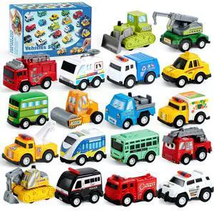 18 Pcs Pull Back City Cars and Trucks Toy Vehicles Set, Friction Powered Mini Cars Toys for Toddlers, Party Favors for Kids 3-5, Birthday Gifts for Boys and Girls, Goodie Bag Stuffers 18 Pcs Pull Back City Cars and Trucks Toy Vehicles Set, Friction Powered Mini Cars Toys for Toddlers, Party Favors for Kids 3-5, Birthday Gifts for Boys and Girls, Goodie Bag Stuffers