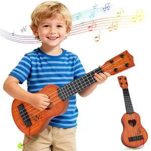 Classical Ukulele for Kids, Mini Toddler Guitar Toy with Pick, Educational Musical Instrument for Preschool Boys Girls, Early Learning Music Toy for Ages 3 4 5 6+ Years Old, Brown Classical Ukulele for Kids, Mini Toddler Guitar Toy with Pick, Educational Musical Instrument for Preschool Boys Girls, Early Learning Music Toy for Ages 3 4 5 6+ Years Old, Brown