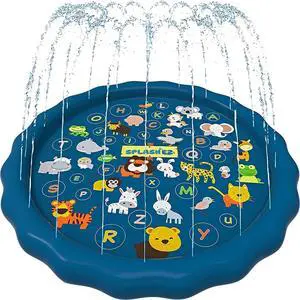 3-in-1 Splash Pad, Sprinkler for Kids & Baby Pool for Learning Toddler Sprinkler Pool, 60 Outside Water Toys from A to Z Outdoor Play Mat for Babies & Toddlers 3-in-1 Splash Pad, Sprinkler for Kids & Baby Pool for Learning Toddler Sprinkler Pool, 60 Outside Water Toys from A to Z Outdoor Play Mat for Babies & Toddlers