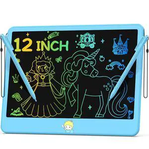 LCD Writing Tablet for Kids 12 Inch, Toys for Boys Girls Drawing Pad for 3 4 5 6 7 Year Old Kids Toys, Toddler Erasable Doodle Board Travel Essentials, Christmas Birthday Gift for Kids - Blue LCD Writing Tablet for Kids 12 Inch, Toys for Boys Girls Drawing Pad for 3 4 5 6 7 Year Old Kids Toys, Toddler Erasable Doodle Board Travel Essentials, Christmas Birthday Gift for Kids - Blue