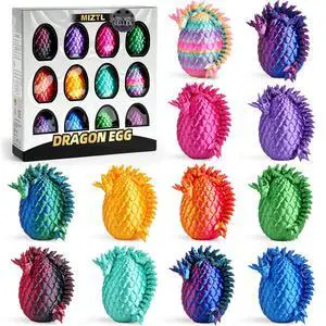 12PACK 3D Printed Dragon Eggs, Easter Basket Stuffers for Children and Teens, Unique Easter Toys & Gifts for Boys, Mini Articulated Dragon Toys for Kids. 12PACK 3D Printed Dragon Eggs, Easter Basket Stuffers for Children and Teens, Unique Easter Toys & Gifts for Boys, Mini Articulated Dragon Toys for Kids.