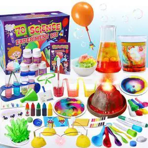 70 Lab Experiments Science Kits for Kids Educational Scientist Toys Birthday Gifts Idea for Girls Boys, Chemistry Set, Erupting Volcano, Fruit Circuits, S.T.E.M Activities Science Project 70 Lab Experiments Science Kits for Kids Educational Scientist Toys Birthday Gifts Idea for Girls Boys, Chemistry Set, Erupting Volcano, Fruit Circuits, S.T.E.M Activities Science Project