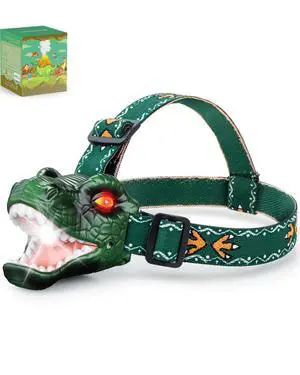 LED Dinosaur Headlamp for Kids, Children's Toy Flashlight T-Rex Dinosaur Toys for Age 3 4 5 6 7 8 9 Years Old Kids, Camping Hiking Gear for Boys Girls LED Dinosaur Headlamp for Kids, Children's Toy Flashlight T-Rex Dinosaur Toys for Age 3 4 5 6 7 8 9 Years Old Kids, Camping Hiking Gear for Boys Girls